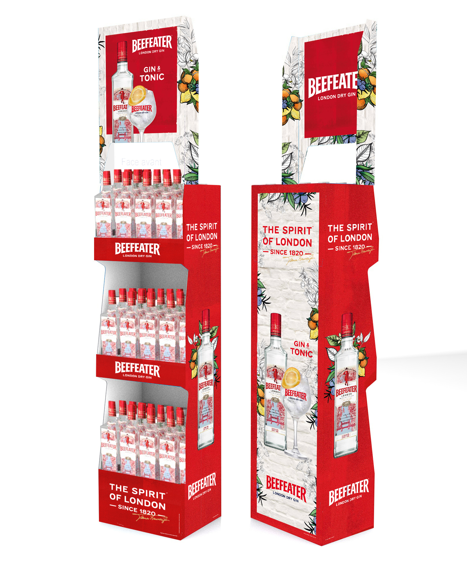 Display beefeater london dry gin